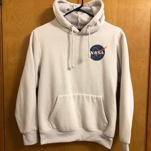 White Nasa Logo Hoodie